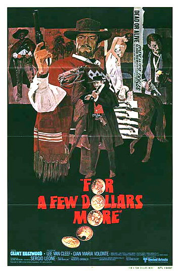 For A Few Dollars More 60's ORIGINAL LINEN BACKED 1SH - Click Image to Close